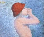 Georges Seurat Detail of Bather oil painting picture wholesale